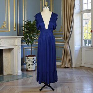 STILLWATER THE JESSIE NAVY MIDI DRESS